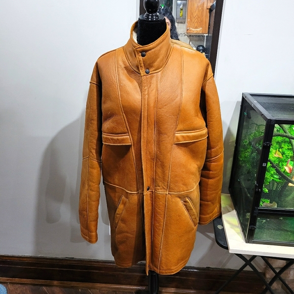 Vintage Authentic Sheepskin and Leather Jacket - Picture 8 of 9